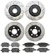 Prime Choice Auto Parts SMK1033PR65095 Front and Rear Set of Performance Rotors and Semi Metallic Pa