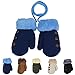 DZT1968® 1 Pair Winter Baby Cute Thick Gloves Mittens With String (0-12 Months)
