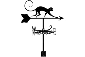 ANCNA-U Monkey Weather Vane Weathervane for Garden Yard Lawn Farm Ornament Indicator Black Vintage Black Metal Weather Vane