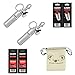 Zippo Lighter Fluid Fuel Storage Canister | 2pk Bundle + 2 Flint Dispensers (12 Flints) & 2 Wicks Replacement Set + Koala Pouch