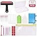 52 Pieces 5D Diamond Painting Tools DIY Diamond Painting Cross Stitch Accessories Kits with Light Drill Pens, Diamond Painting Roller, 28 Slots Diamond Embroidery Box for Kids or Adults