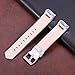 bayite Leather Bands Compatible with Fitbit Charge 2, Replacement Accessories Straps Women Men, Silver