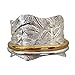 Sterling Silve Meditation Spinning Ring Raised Leaf Pattern (Style# US19)