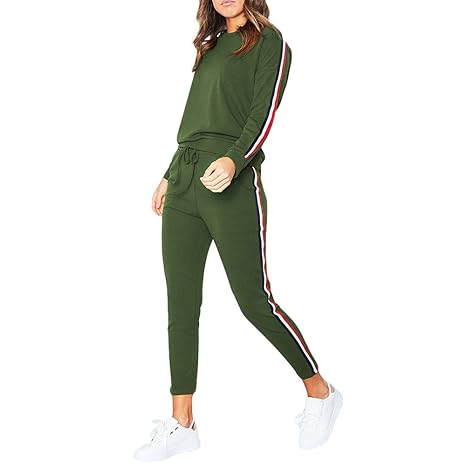 Worsworthy Traingsanzug Jogginganzug Sportanzug Damen Stretch Casual Sexy Lose -Trainingsanzüge 2 Teilig Sportanzug Frauen Fr