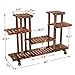 Topeakmart 4-Tier Coner Wood Flower/Plant Stand Shelving Rack Display Shelf Outdoor Yard Garden Patio Balcony Multifunctional Storage Rack Bookshelf Brown