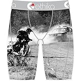 Ethika Men's Hole Shot Boxer Brief Underwear Gray Black (XXL)