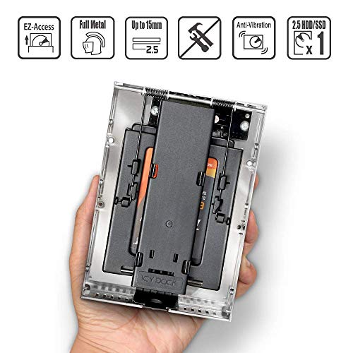 ICY DOCK Removable 2.5" SSD/HDD Mounting Adapter Kit Convert to 3.5" SAS SATA Hard Drive Tray/Enclosure/Mac Sled (MB382SP-3B) - Thumbnail 4