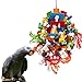 MEWTOGO Large Parrot Toy – Multicolored Wooden Blocks Tearing Toys for Birds Suggested for African Grey Cockatoos, and a Variety of Amazon Parrots.thumb 4