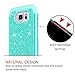 LeYi for Galaxy S6 Active Glitter Case with Tempered Glass Screen Protector [2 Pack], Cute Girls Women Dual Layer Protective Phone Case for Samsung Galaxy S6 Active SM-G890 Mint (Not Fit Galaxy S6)