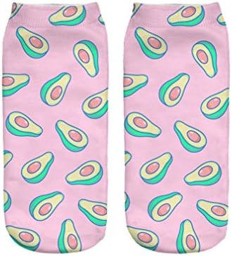 Harajuku Cute Pastel 3D Socks Fruit Pattern (Avocado)