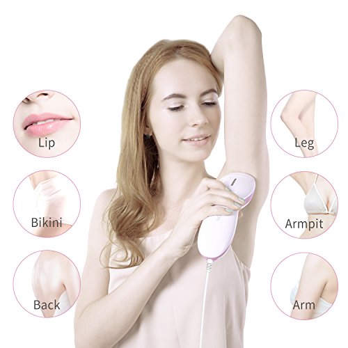 DEESS Permanent Hair Removal System series 3 plus, IPL Light Hair Removal Device Home Use, Pink. 350,000 Flashes, Wired Design, No Downtime.Cooling Gel is not Required,Gift:Goggles.FDA cleared.