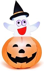 Tangkula 4.9 FT Inflatable Ghost in Pumpkin, Self