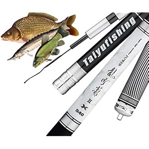 Laselectionfishing Canne Au Coup Chinoise – Gros Poisson – Télescopique Carbone Pêche Carpe – 7m 5m Poisson Jusqu’à 12kg