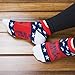 Gone For a Run Inspirational Athletic Running Socks | Women's Woven Low Cut | We Run Free | Red/White/Blue