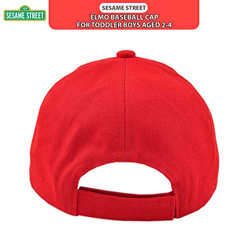 image for Sesame Street Toddler Boys' Elmo Cotton Baseball Cap, Light Red, Age 2