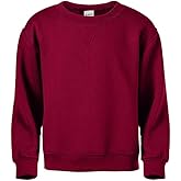 Soffe MJ Boys 8-20 Crew Sweatshirt, Maroon, X-Large