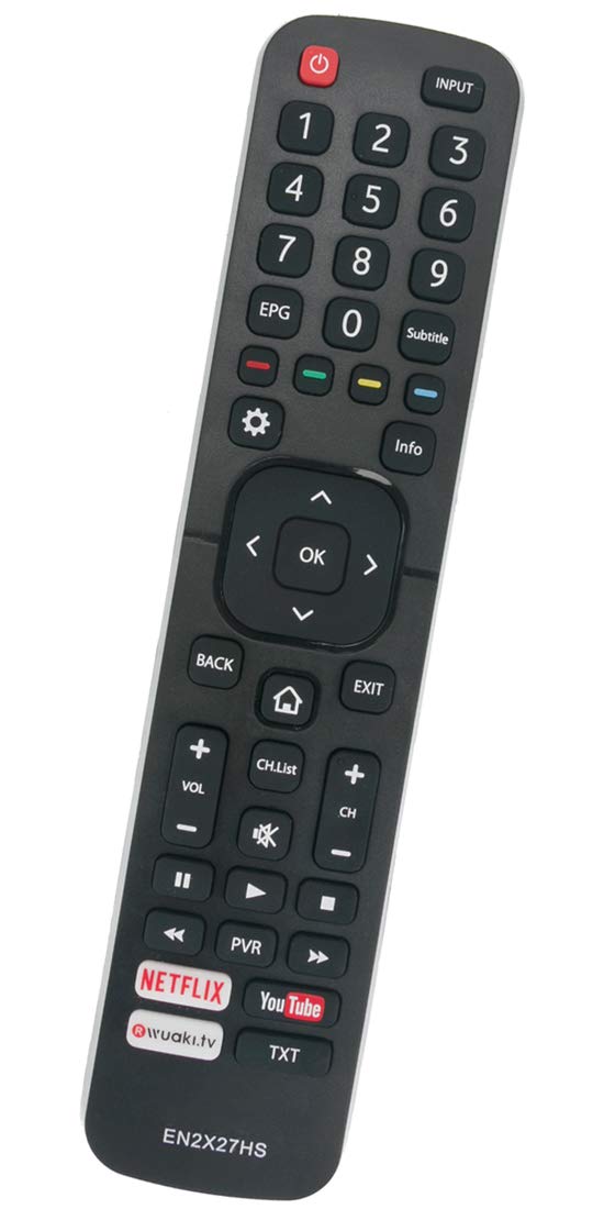 ALLIMITY EN2X27HS Remote Control Replacement for Hisense TV 43K300UWTS 55NEC5200 65K5500UWTS0100 65NEC5200 H32MEC2650 H40M3300 H40MEC3350 H43M3000UK H43MEC3050UK H43N5300UK
