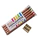 Stubby Pencil Studio Eco Highlighter Pencils - Set of 5 Colors - Will Not Bleed or Dry Out - Includes Wooden Sharpener
