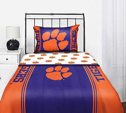 Clemson University Tigers Comforter Set Revesible Comforter Sham