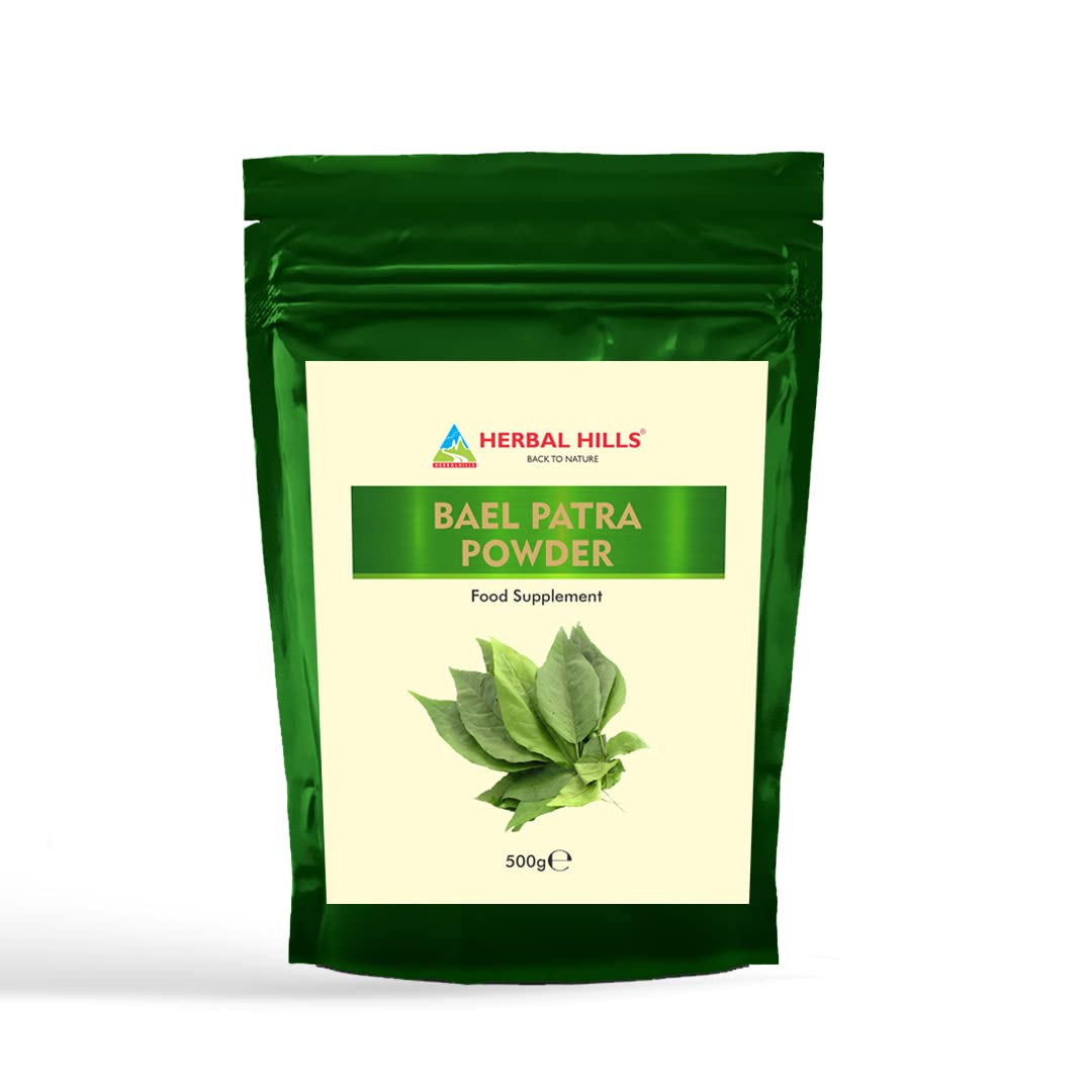Herbal Hills Baelpatra Powder 500gms - Bel Patra or Bael Leaf/Bilva (Aegle marmelos)