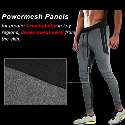 MAGCOMSEN Gym Broek Mens Lichtgewicht Trainingspak Bottoms Joggers Sweat Broek Slim Fit Wandelen Running Zip Zakken… - Image 5