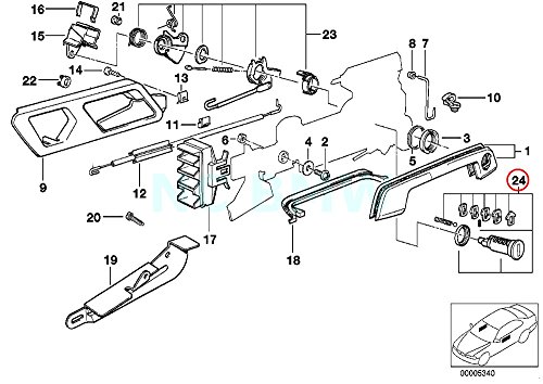Click Here to See More Images BMW Genuine Repair Kit Lock Cylinder Left