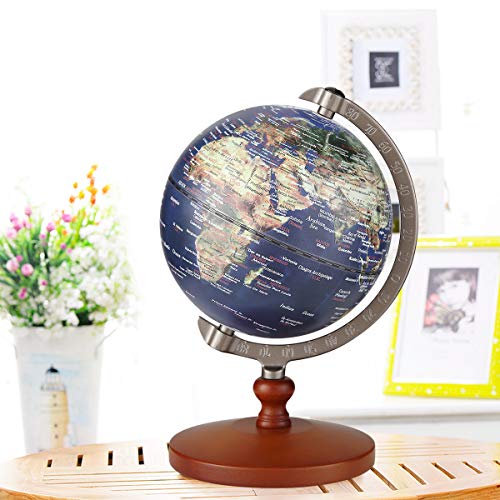 FUN GLOBE World Globe Desktop Education Geographic Interactive Earth Globes for Kids & Adults for Educational Toys / Office Supplies / Indoor Decorations / Holiday Gift( Navy, 5 Inches) - Thumbnail 5