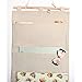 Co-link Linen/Cotton Fabric Wall Door Cloth Hanging Storage Pockets Books Organizational Back to School Office Bedroom kitchen rectangle Home Organizer Gift (4 Pockets)