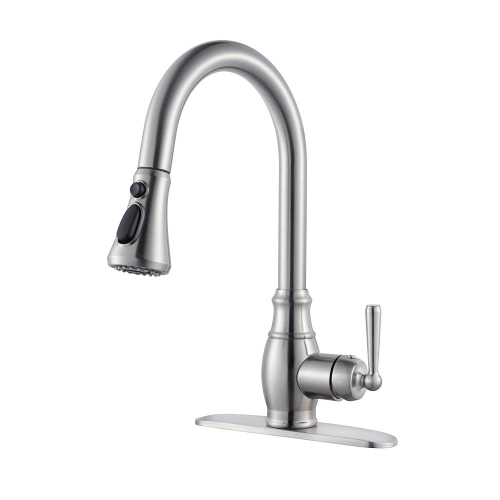 Best Brushed Nickel Kitchen Faucet 15 Inches