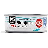 365 by Whole Foods Market, Unsalted Skipjack Tuna in Water, 5 Ounce