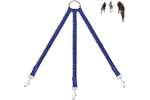 FOBLOEER Bungee Triple Dog Coupler Leash Tangle Free 3 Three Way Stretchy Lead Split Lease Extender for Training Walking Trio Double Small Doggies Puppy