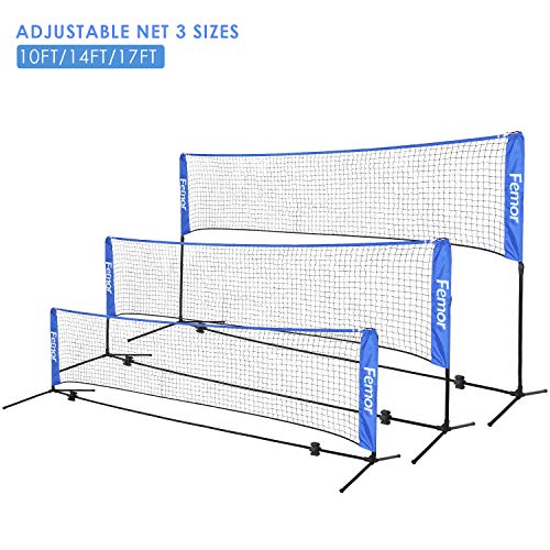 femor Portable Badminton Volleyball Tennis Net - 10/14/17 ft Net for Soccer Tennis, Pickleball, Kids Volleyball, Beach Ball - Sports Net with Poles & Carrying Bag for Indoor, Outdoor, Beach, Backyard - Thumbnail 7