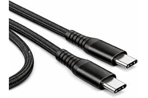 USB C to USB C Fast Charging Cable, 60W, 1M (3.2ft), Nylon Braided, Type-C to Type-C, 480Mbps Data Transfer, Aluminum Shell, 
