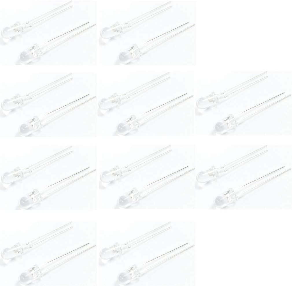 HiLetgo 20pcs Clear 5mm Head Phototransistor Photosensitive Light Sensitive Sensors, Small