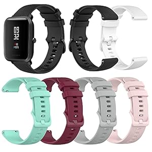 RuenTech Soft Silicone Bands 6-Pack Silicone Bands Compatible with YAMAY SW020 SW021 SW023 ID205L ID205U ID205S Smart…