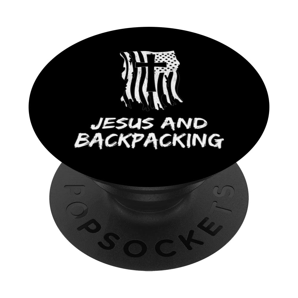 Jesus and Backpacking Design for Christian Backpackers PopSockets Swappable PopGrip