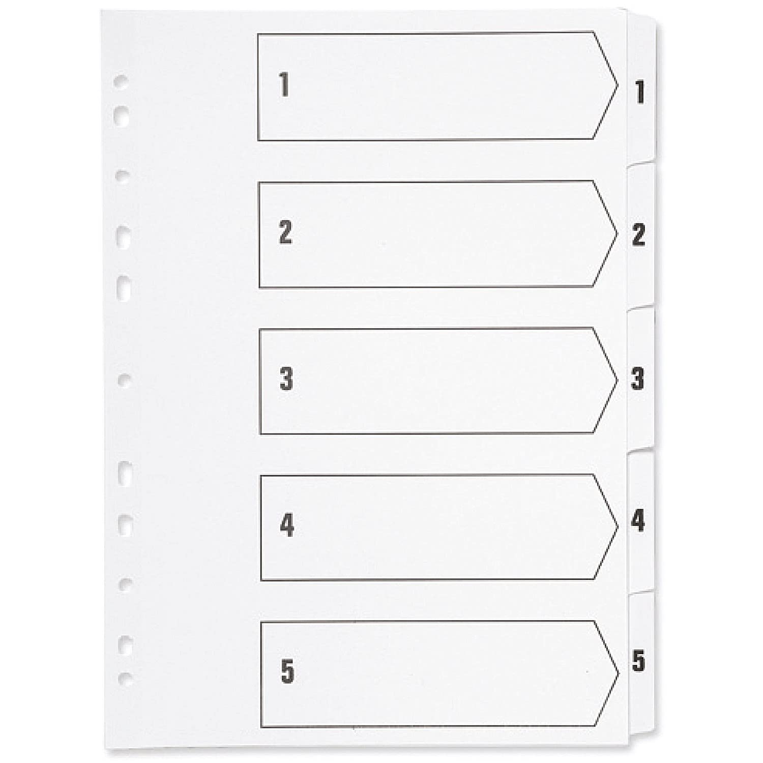 Q-Connect 1-5 Index Multi-punched Polypropylene White A4