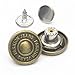 17mm No-Sew Antique Brass Jean Buttons Metal Button Replacement 12 Set