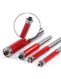 Yakamoz   Juego de 4 puntas de 1 4 de pulgada con extremo superior de rodamiento de descarga de 1 4 de pulgada, 5 16 de 3 8 de 1 2" de diámetro de corte