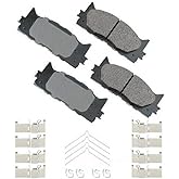 Akebono ACT1222A Ultra-Premium Ceramic Front Disc Brake Pads , GREY