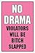 StickerPirate No Drama Violators Will Be Bitch Slapped 8