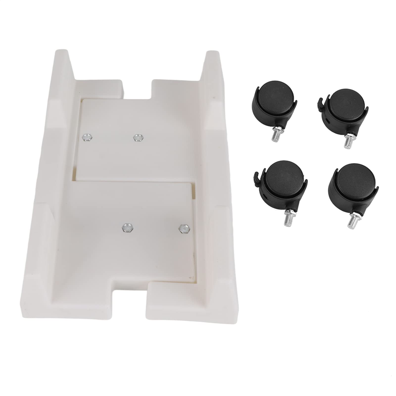 Computer Case Holder, Removable Adjustable Computer Case Stand Bracket Desktop Mainframe Storage Rack with Brake(Grey)