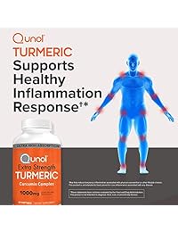 Cúrcuma Curcumin Softgels, Qunol con Ultra Alta Absorción 1000mg, Apoyo a las articulaciones,...