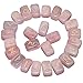 rockcloud Rose Quartz Rune Stones Tumbled Engraved Lettering Crystal Set for Wicca Crystals Healing Chakra Reiki