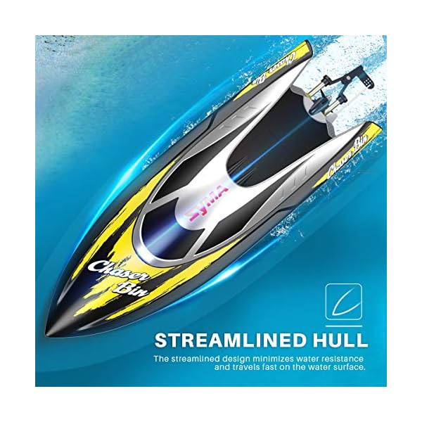 Ferngesteuertes Boot, SYMA 2.4GHz RC Boot für Schwimmbad und See, 25 km/h, Schnell boote mit Fernbedienung… – Bild 8