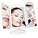 [Upgraded] SUPRENT Makeup Mirror with 36 LED Lights, 10x/3x/2x Magnification, 4 Tape-lights Vanity Mirror with Touch Button, AAA and USB Powered, Portable High-Definition Cosmetic Mirror (White)