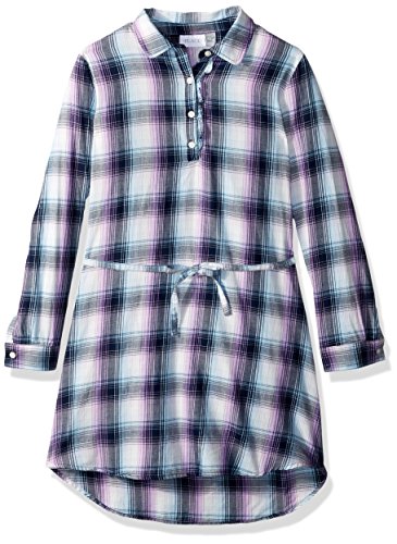 The Childrens Place Big Girls Plaid Shirt Dress Tidal Xxl