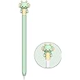 NIUTRENDZ Cute Cow Apple Pencil Case for Apple Pencil 2nd Generation Case Silicone Protective Cover Sleeve Skin Accessories (Green Dragon, Apple Pencil 2nd Generation)