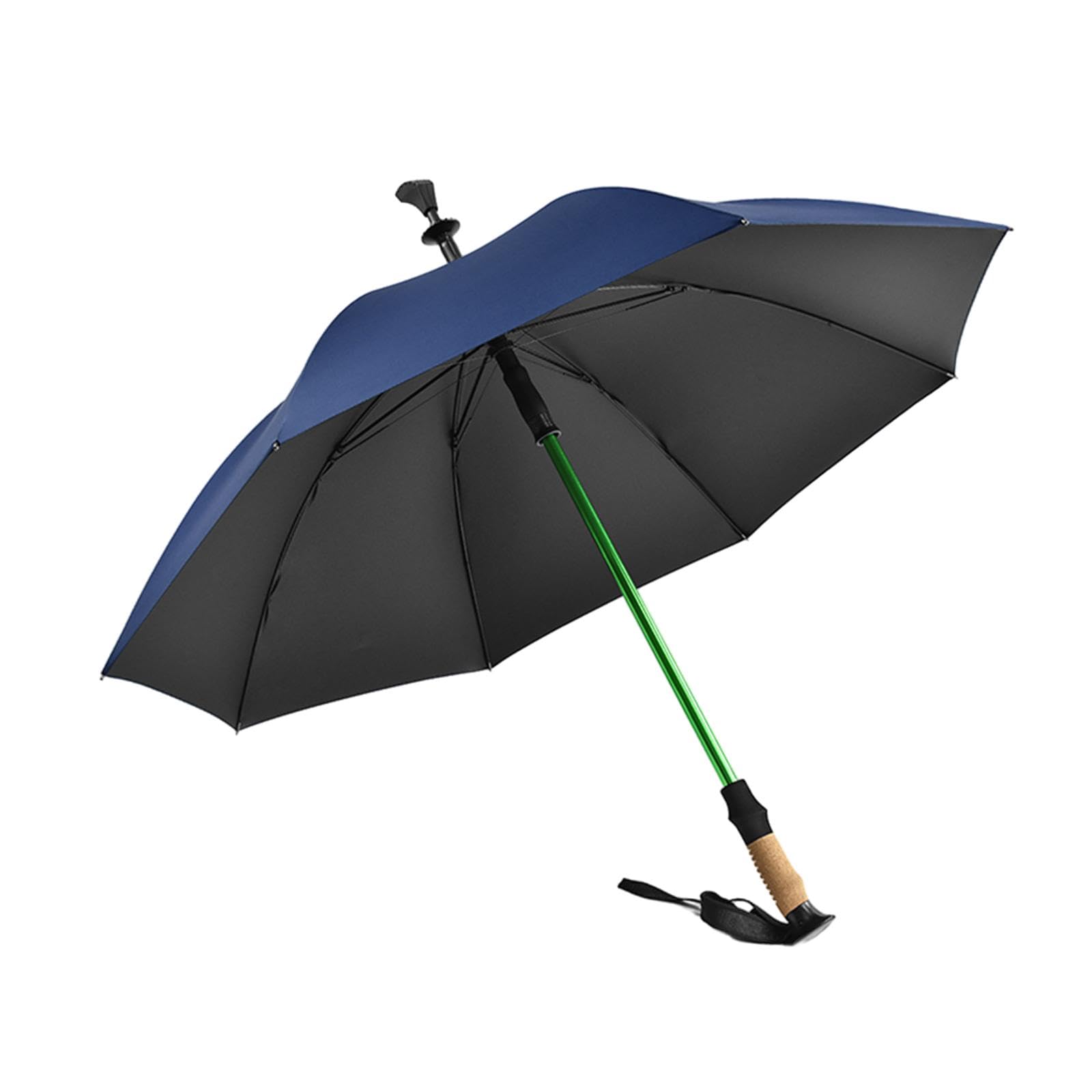 Baoblaze Cane Umbrella Walking Stick Crutch for Men Women - Summer Street Trekking Rod and Fishing