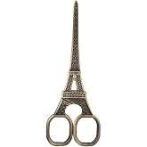 DIY Fashionable Eiffel Tower Shape Sewing Shears Stainless Steel Scissors for Embroidery Sewing Craft Art Work(Bronze)